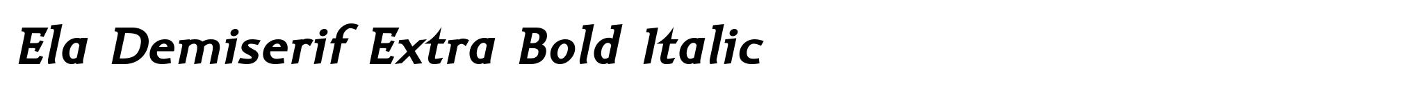 Ela Demiserif Extra Bold Italic image